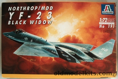 Italeri 1/72 Northrop YF-23 Black Widow II, 191 plastic model kit